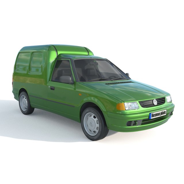 Volkswagen Caddy van MK2 Modelo 3D .c4d .max .obj .3ds .fbx .stl .blend 