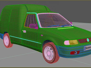 Volkswagen Caddy van MK2 3D Model