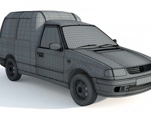 Volkswagen Caddy van MK2 3D Model