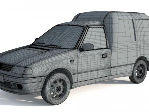 Volkswagen Caddy van MK2 3D Model