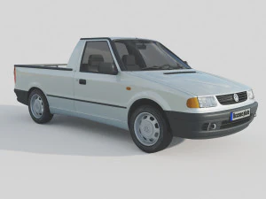 Volkswagen Caddy Pick-up MK2 Modèle 3D