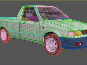 Volkswagen Caddy Pickup MK2 3D-Modell