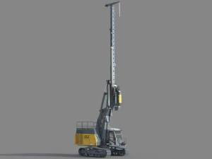 Liebherr LRB 18 Piling and Drilling Rig 3D Model
