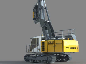 Liebherr LRB 18 Piling and Drilling Rig 3D Model