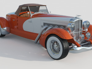 Duesenberg SJ Boattail Speedster Modello 3D
