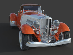 Duesenberg SJ Boattail Speedster Modello 3D