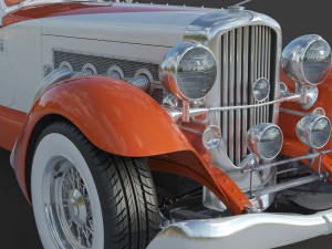 Duesenberg SJ Boattail Speedster Modello 3D