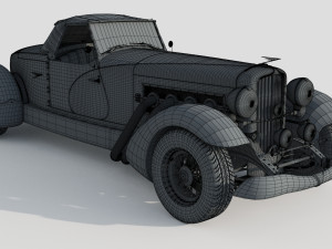 Duesenberg SJ Boattail Speedster Modello 3D