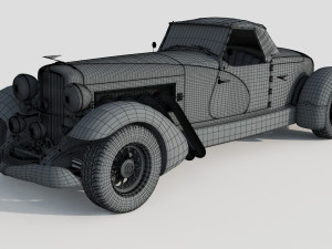 Duesenberg SJ Boattail Speedster Modello 3D