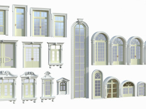 Doors Windows set Modelo 3D