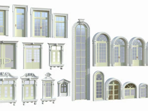 Doors Windows set 3D Model