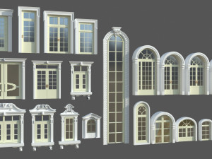 Doors Windows set Modelo 3D