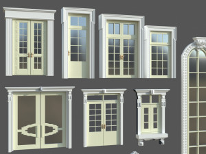 Doors Windows set Modelo 3D