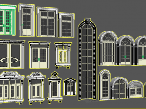 Doors Windows set Modelo 3D