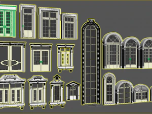 Doors Windows set 3D Model