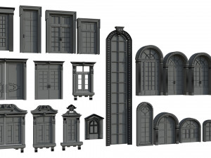 Doors Windows set Modelo 3D