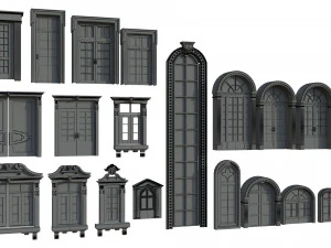 Doors Windows set 3D Model