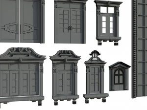 Doors Windows set 3D Model