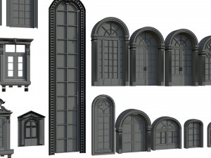 Doors Windows set Modelo 3D