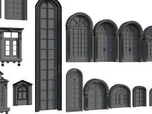 Doors Windows set 3D Model