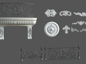 Door Window Decor set 3D 模型
