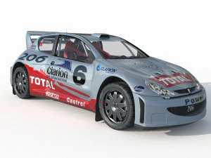 Peugeot 206 WRC Modello 3D