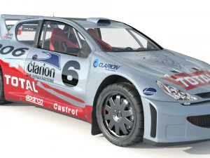Peugeot 206 WRC 3D Model