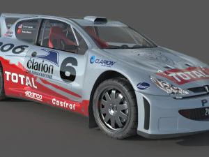 Peugeot 206 WRC 3D Model