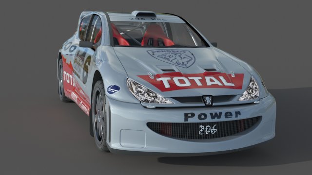 Peugeot 206 WRC 3D Модель In Спортивные 3DExport