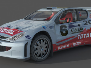 Peugeot 206 WRC 3D 模型