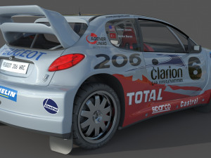 Peugeot 206 WRC 3D 模型