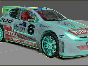 Peugeot 206 WRC 3D 模型