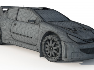 Peugeot 206 WRC 3D 模型