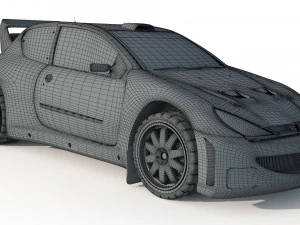 Peugeot 206 WRC 3D Model