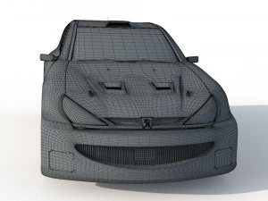 Peugeot 206 WRC 3D Model
