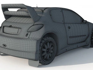 Peugeot 206 WRC 3D Model