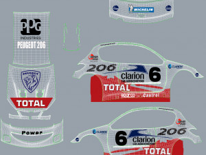 Peugeot 206 WRC 3D 模型