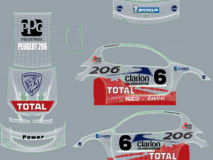 Peugeot 206 WRC 3D Model