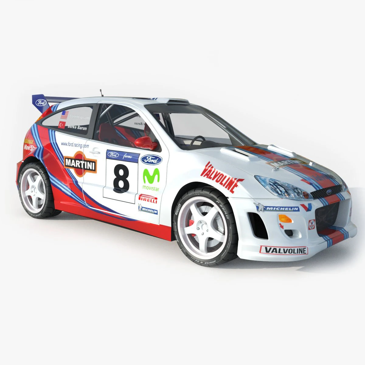 Fort Focus WRC 2004 Model 3D Model .c4d .max .obj .3ds .fbx .stl .blend 