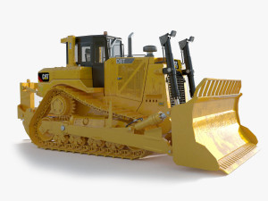 Caterpillar Cat D8T Track Type Tractor 3D Model
