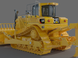 Caterpillar Cat D8T Track Type Tractor 3D Model