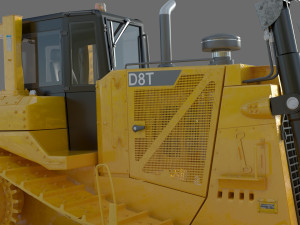 Caterpillar Cat D8T Track Type Tractor 3D Model