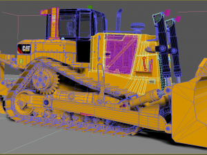 Caterpillar Cat D8T Track Type Tractor 3D Model