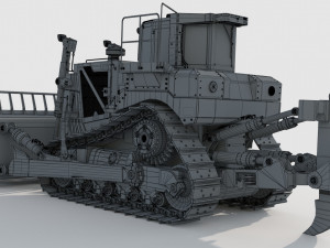 Caterpillar Cat D8T Track Type Tractor 3D Model