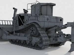 Caterpillar Cat D8T Track Type Tractor 3D Model