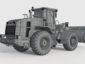 Caterpillar 966L Wheel Loader 3D Model