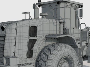 Caterpillar 966L Wheel Loader 3D Model