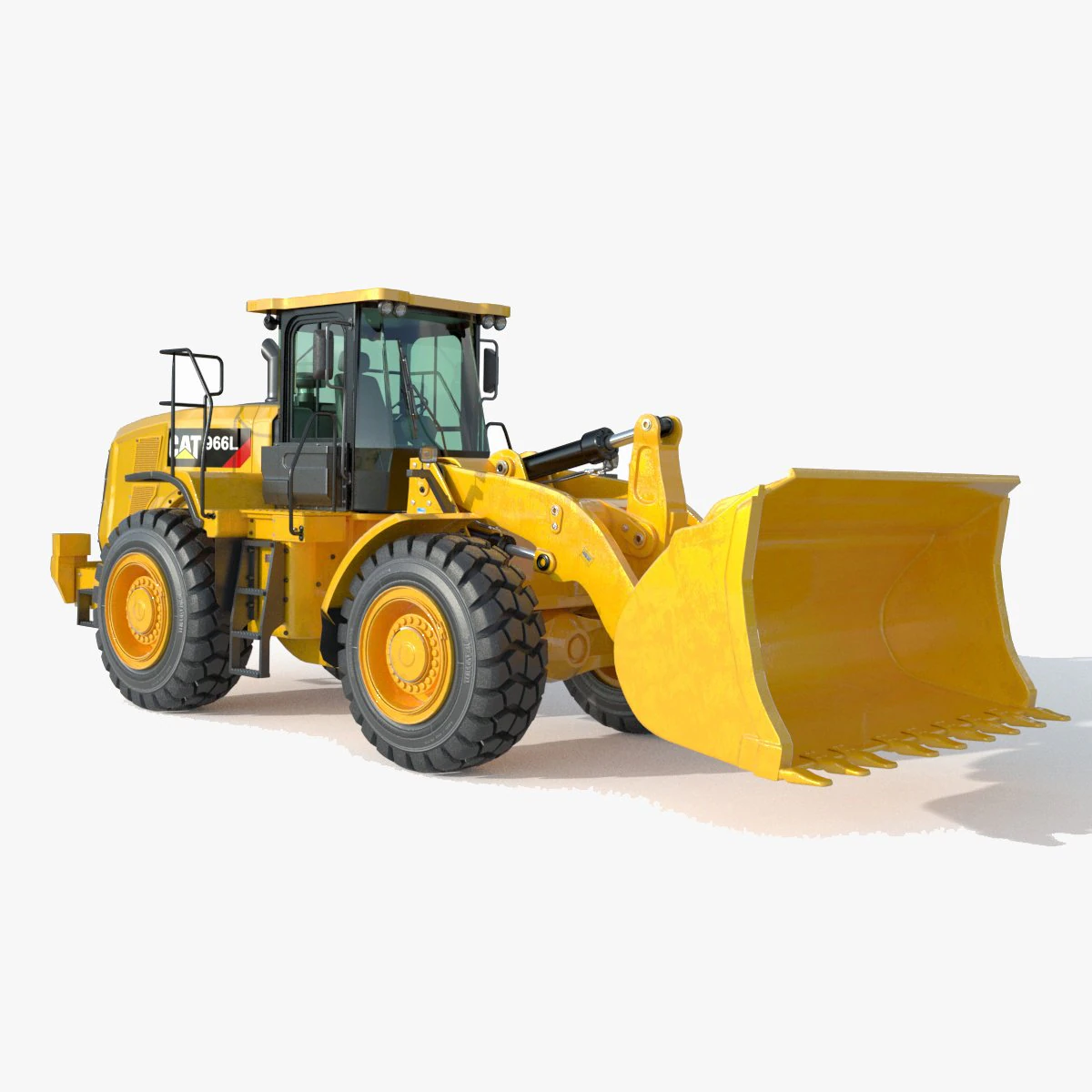 Caterpillar 966L Wheel Loader 3D Model .c4d .max .obj .3ds .fbx .stl .blend