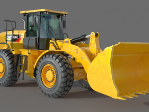 Caterpillar 966L Wheel Loader Model 3D