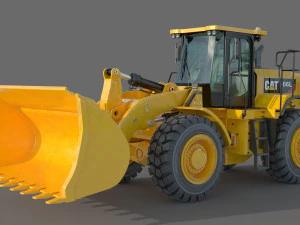 Caterpillar 966L Wheel Loader 3D Model